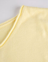 Majica dugih rukava - Rol krajevi - svetlo-zuta