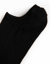 Calze da ginnastica invisibili - Inserto in silicone sul tallone per una migliore aderenza - nero