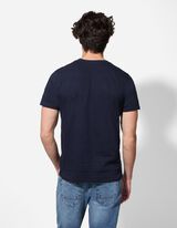 T-särk - pealeõmmeldud detail - tumesinine