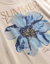 Tričko - Třpytiv&yacute; potisk - b&iacute;l&aacute;