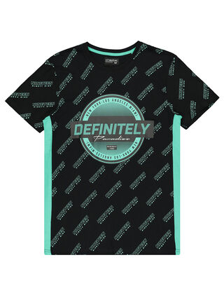 Herren T-Shirt mit Print und seitlichen Streifen