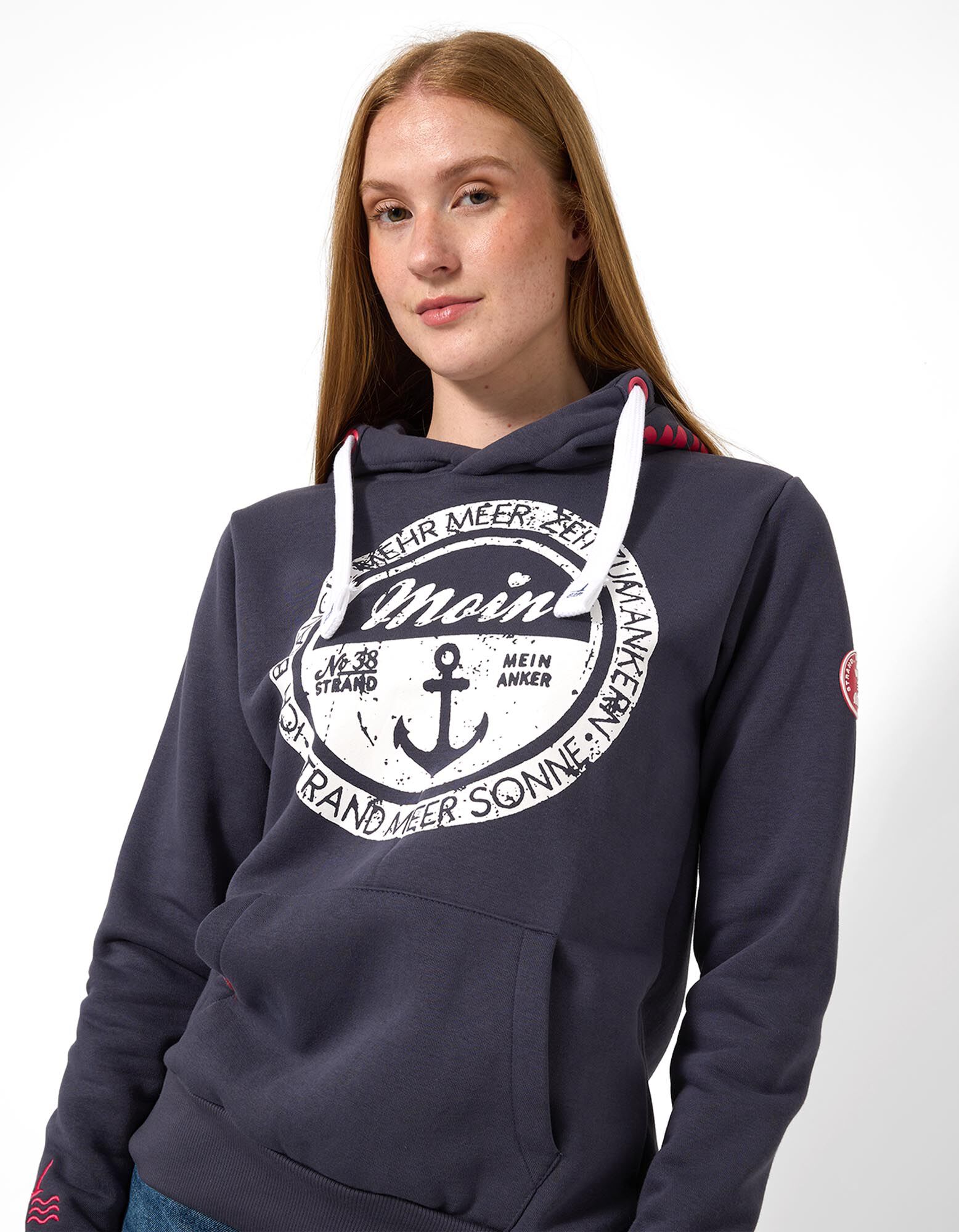 Sweat &agrave; capuche - Imprim&eacute; - bleu fonc&eacute;