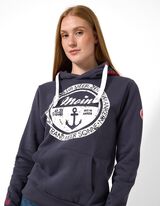 Sweat &agrave; capuche - Imprim&eacute; - bleu fonc&eacute;