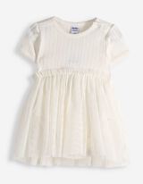 Kleid - Pointelle - wei&szlig;