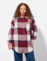 Lang shirt - Overhemd kraag - donkerrood