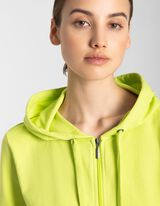 Tepl&aacute;kov&aacute; bunda - Kapucňa s tunelov&yacute;m sťahovan&iacute;m - svetlozelena