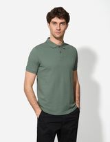 Poloshirt - Knopfverschluss - dunkelgr&uuml;n