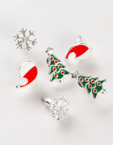 auskarai - 3 vnt. pakuotė - sidabrinis