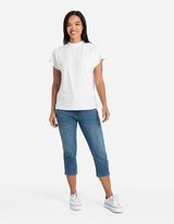 Capribroek - 3/4 lengte - blauw