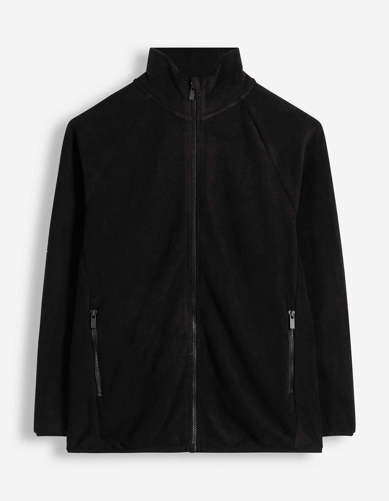 Fleecejacke - Oversized Fit - Schwarz