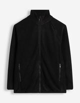 Fleecejacke - Oversized Fit - Schwarz