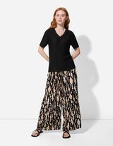 T-shirt - Plis plissés - Noir