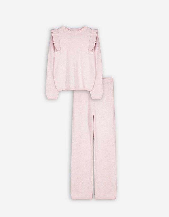 Set maglia + pantaloni - Lurex - rosa