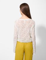 Giacca in maglia - Allacciatura - bianco