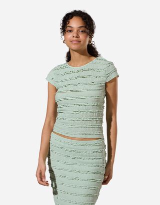 Maglia cropped - corto - Menta