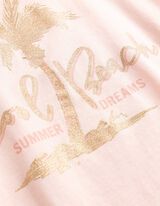 Tričko - Třpytiv&yacute; potisk - ruzova