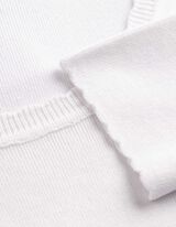 Strickshirt - Viskose-Mix - wei&szlig;