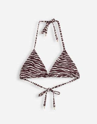 Bikinitop - Schn&uuml;rung - dunkelbraun