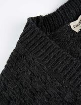 Cardigan lungo - Effetto lana - nero