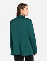 Blézer - Vállpárnák - sötétzöld