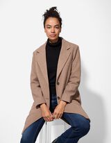 Manteau - Aspect laine - Brun