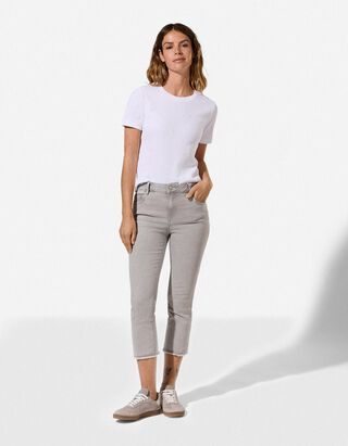 Caprihose - Skinny Fit - Grau