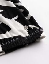 Langarmshirt - Allover-Print - Schwarz