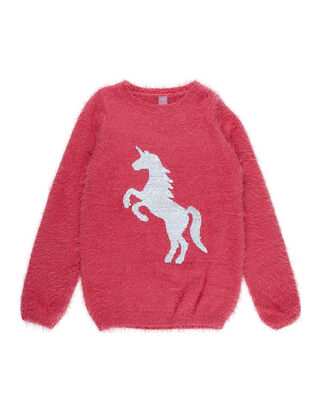 M&auml;dchen Pullover mit Fransen und Pailletten