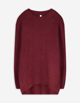 Pullover - Oversized Fit - dunkelrot