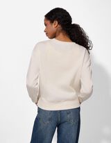 Sweatshirt - Oversized Fit - wei&szlig;