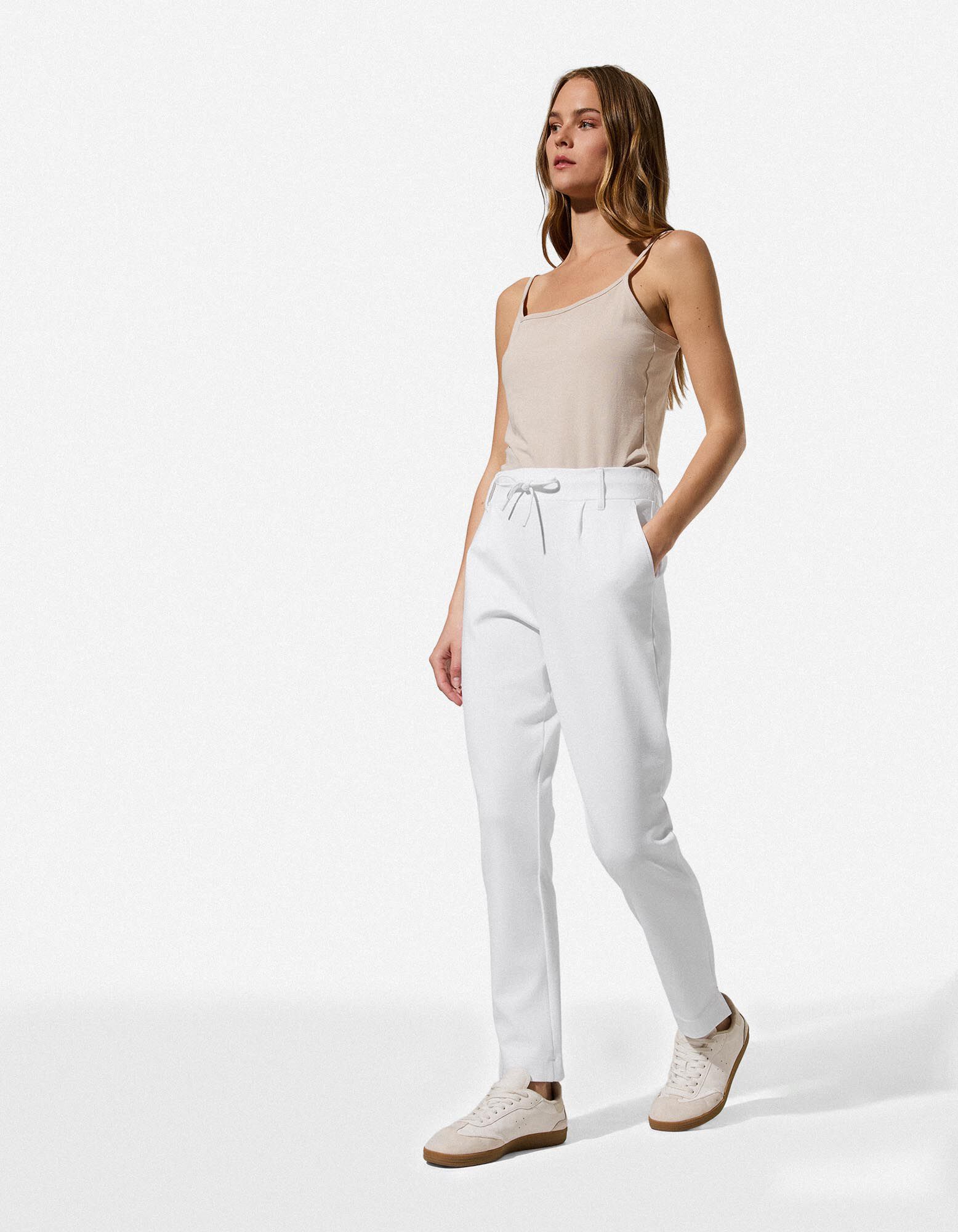 Pantalon - Coupe Regular Fit - blanc