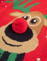 Strickpullover - Christmas - rot