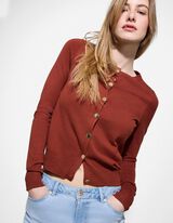 Kardig&aacute;n - Gomb&iacute;kov&aacute; li&scaron;ta - tmavocervena