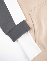 Felpa con cappuccio - Blocchi di colore - grigio scuro