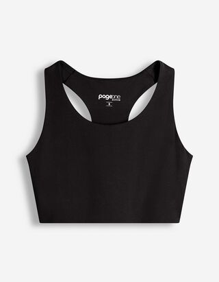 Top cropped - Atingere fină - Negru