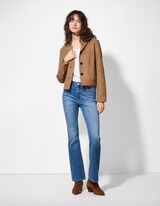 Jas - Imitatie suède - bruin