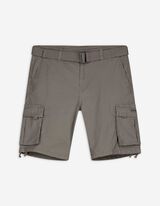Pantaloncini cargo - Cintura - verde scuro