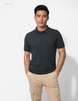 Tricou polo - Închidere cu nasturi - Verde inchis