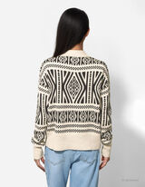Strickpullover - Jacquard - beige