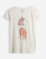 T-shirt - Glitterprint - wit