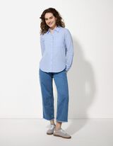 Bluza - Srajčni ovratnik - svetlo modra