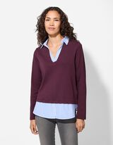 Blouseshirt - Katoenmix - donkerlila