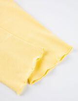 legginsy - prążkowana faktura - jasny zolty