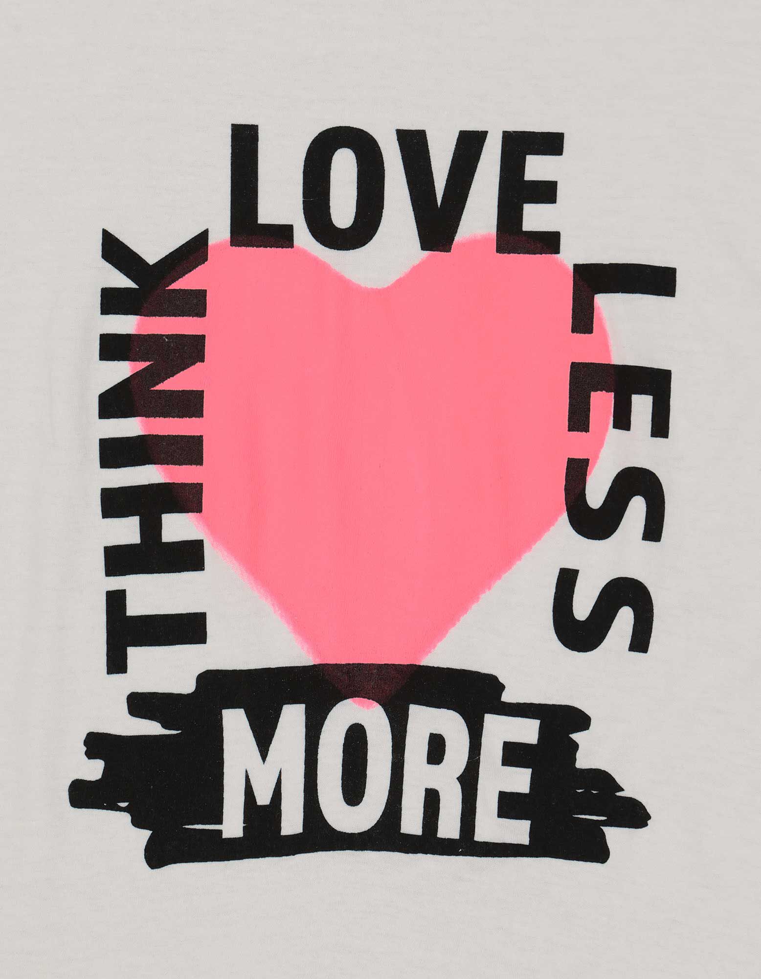 T-shirt - Message imprim&eacute; - blanc