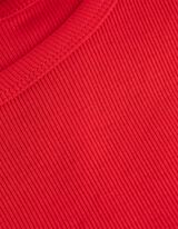 Crop modrček - Fina rebrasta tkanina - rdeca