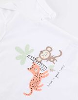 Body manica corta - Stampa - bianco