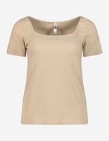 Damen T-Shirt - Eckiger Ausschnitt