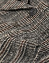 Mantel - Glencheck - hellgrau