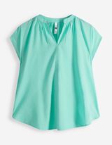 Blusenshirt - einfarbig - t&uuml;rkis