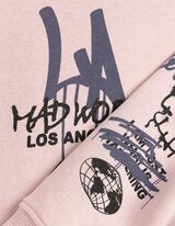 Sweatshirt - Allover-Print - rosa